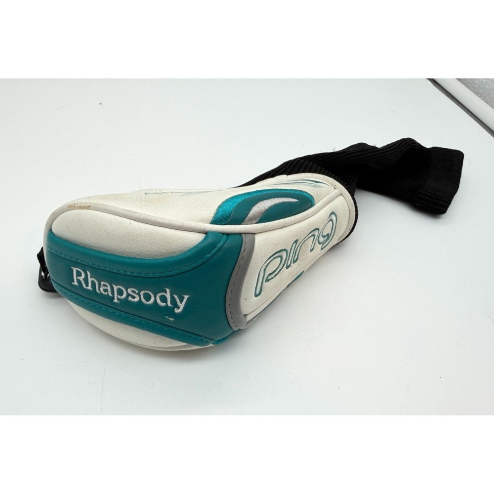 PING Ladies Rhapsody #4 Hybrid Headcover White Teal Women's Rescue OEM Golf Cove